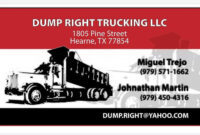 Dump Truck Business Cards