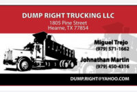 Dump Truck Business Cards