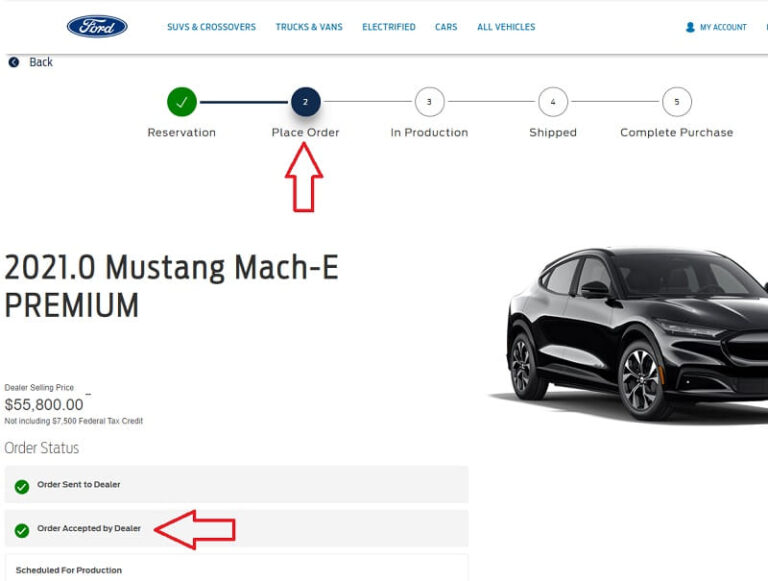 Ford Order Status Dump Truck
