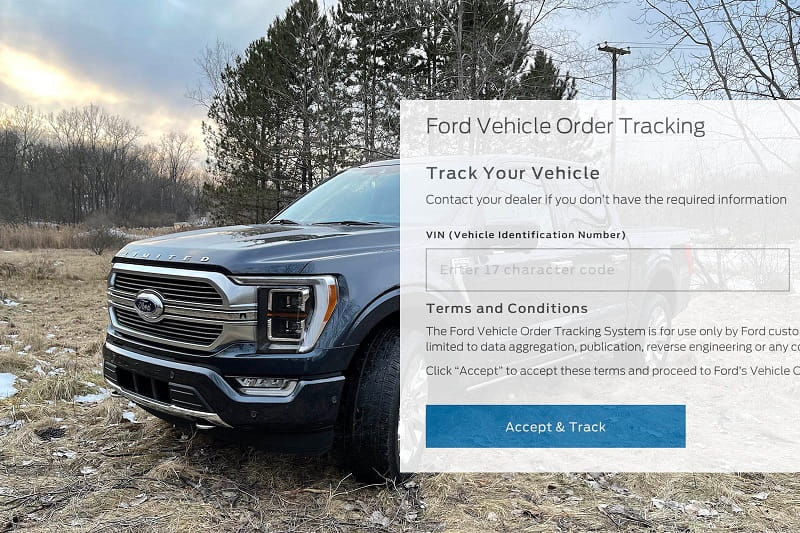 Ford Order Tracking Not Working